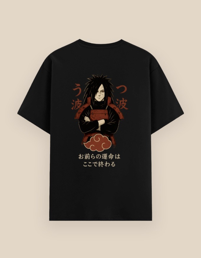 Madara Uchiha Unisex Basic T-Shirt front view – anime design from Naruto