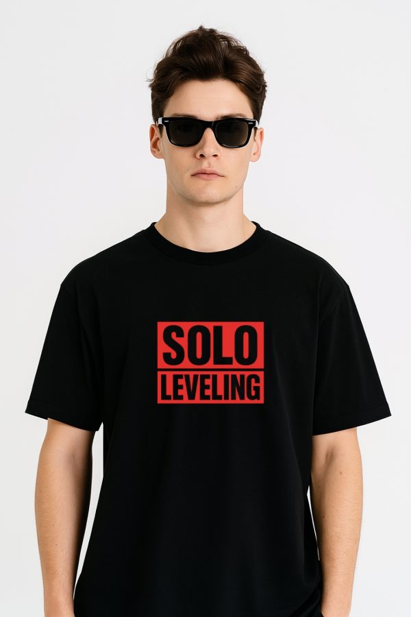 Unisex anime t-shirt featuring Sung Jinwoo in Shadow Monarch form from Solo Leveling