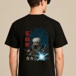 Unisex basic t-shirt with Kakashi Hatake anime print – 100% cotton fabric