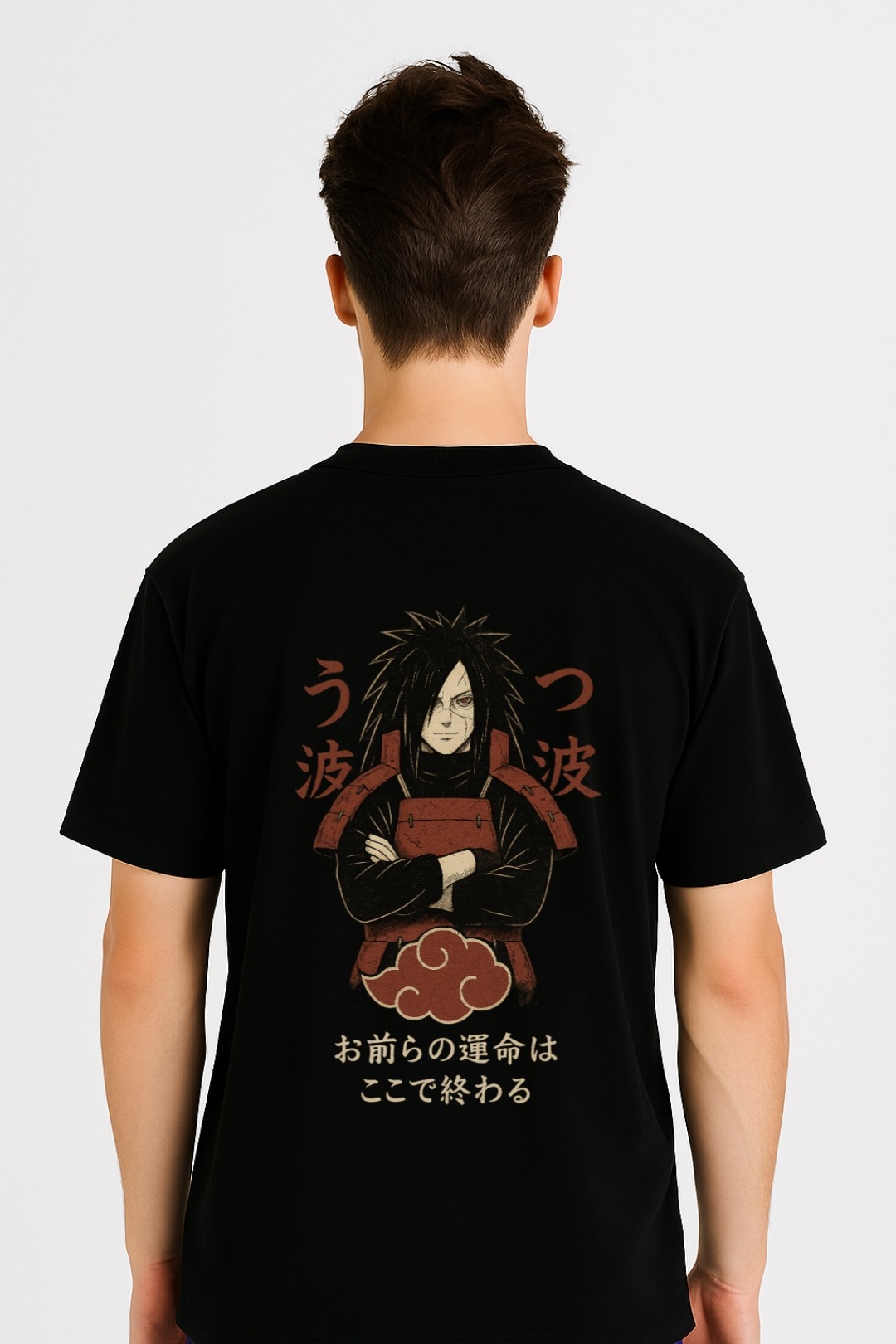 Madara Uchiha Unisex Basic T-Shirt front view – anime design from Naruto