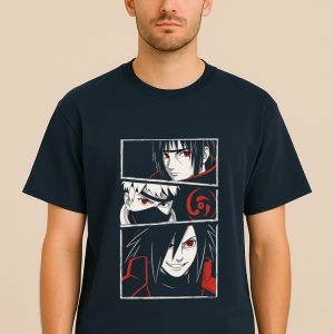 Itachi Kakashi Madara T-Shirt – Naruto anime design on unisex classic crew tee