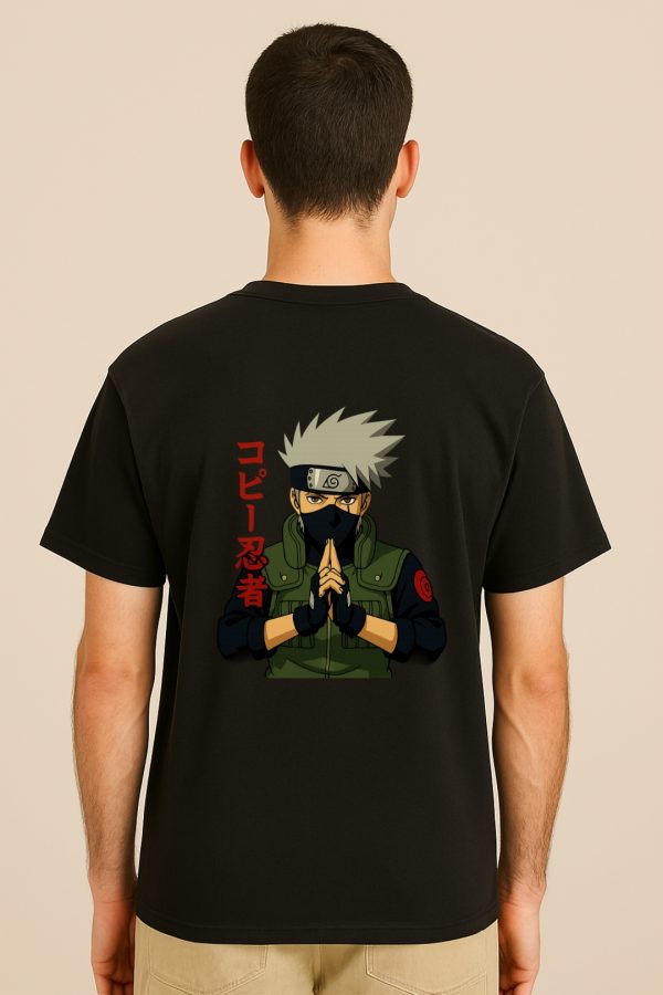 "Men’s Naruto T-shirt featuring Kakashi Hatake – 100% cotton anime crew neck tee by Aradhya Official"