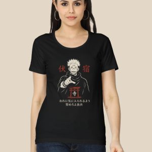 Female Classic Crew T-Shirt with Light Yagami Death Note Anime Design – Aradhya Official