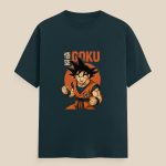Classic Crew T-Shirt with Goku off-centered anime design by Aradhya Official