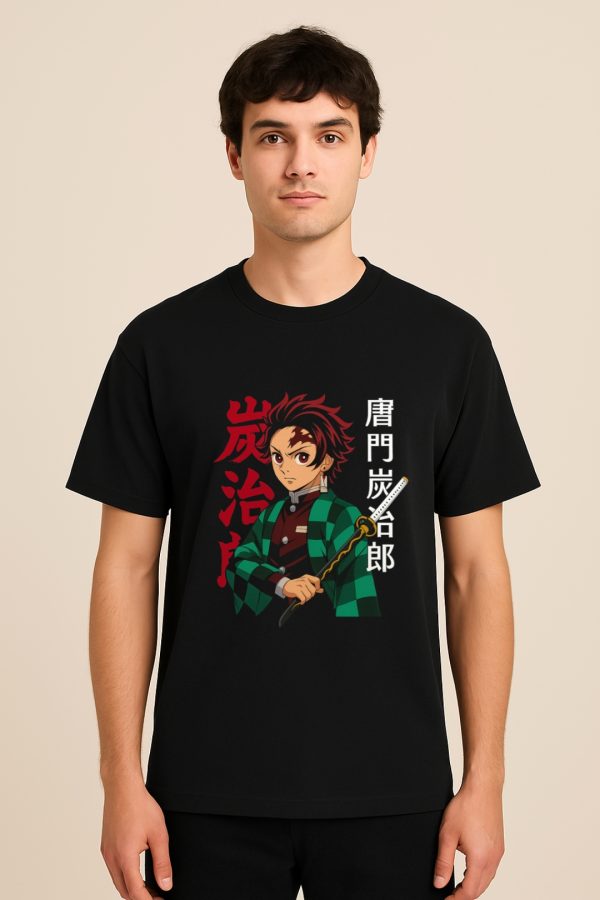 Unisex Classic Crew T-Shirt with Tanjiro Kamado Design from Demon Slayer – Aradhya Official